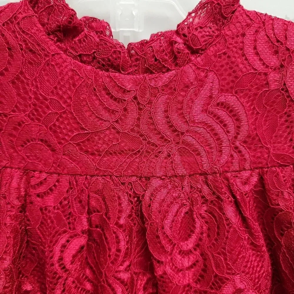 Nwt Holiday Christmas Valentine's Day  Baby Girl's Lace Dress